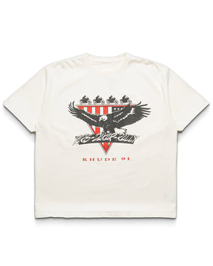 Rhude Stage Racing Tee - Vintage White/Black