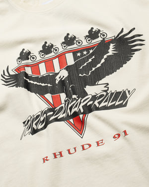 Rhude Stage Racing Tee - Vintage White/Black
