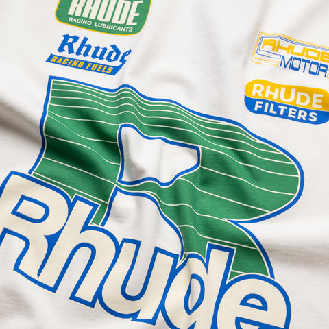 Rhude Roadway Racing Tee - Vintage White