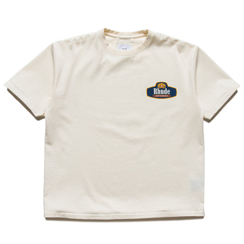Rhude Racing Crest Tee - Vintage White/Navy