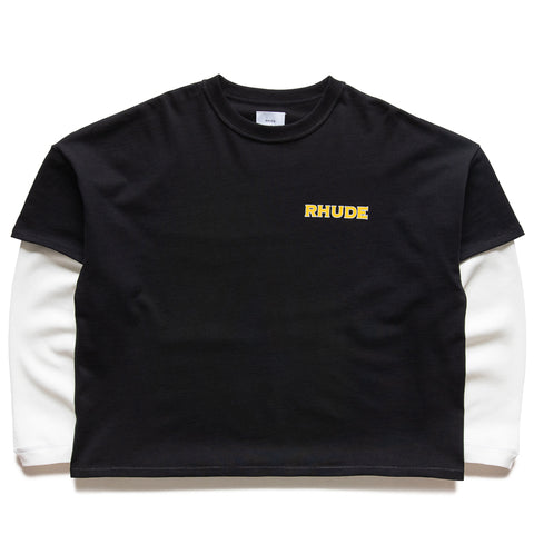 Rhude Steel Double-Layered Tee - Black/White