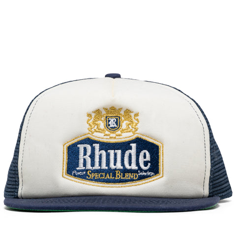 Rhude Special Blend Trucker Hat - Navy/Off White