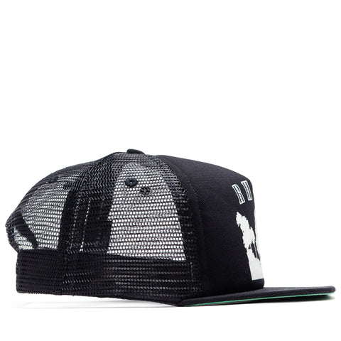 Rhude Thousand Palms Trucker Hat - Black/White