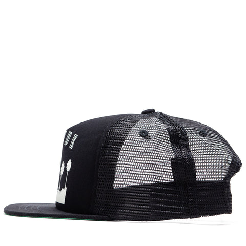 Rhude Thousand Palms Trucker Hat - Black/White
