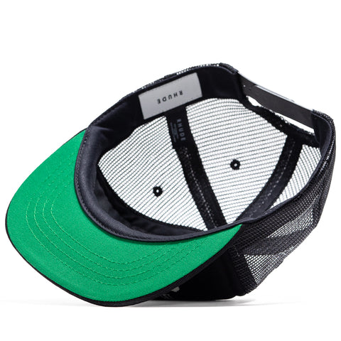 Rhude Thousand Palms Trucker Hat - Black/White