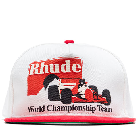 Rhude Rhude Trophy Racing Hat - White/Red
