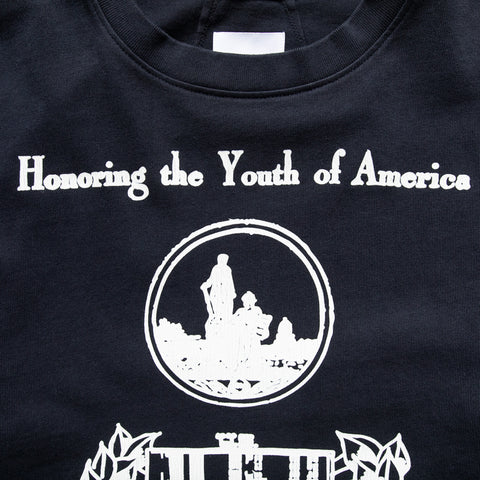 Rhude Youth Of America L/S Tee - Vintage Black/White