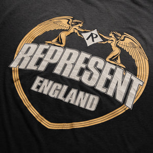 Represent Angel Border Tee - Stained Black