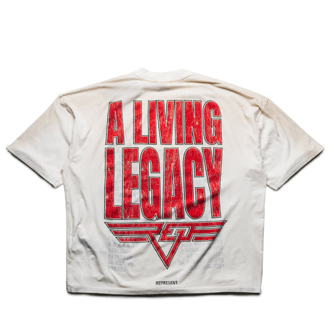 Represent Reversible Living Legacy Tour Tee - Washed Ecru
