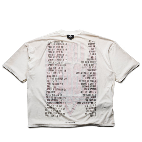 Represent Reversible Living Legacy Tour Tee - Washed Ecru