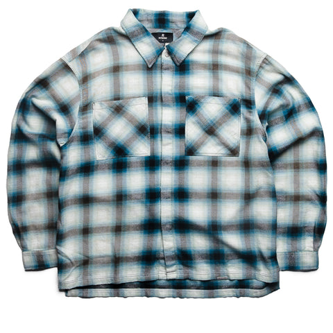 Represent Sun Bleached Flannel Shirt - Cloud