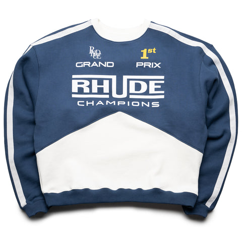 Rhude Champions Crewneck - Navy/Vintage White