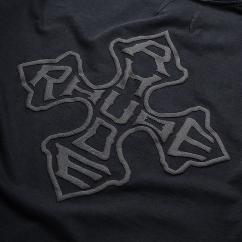 Rhude Cross Logo L/S Tee - Vintage Black