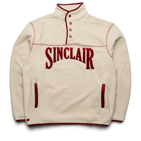 Sinclair Presidential Polar Fleece Button Up Pullover - Cream