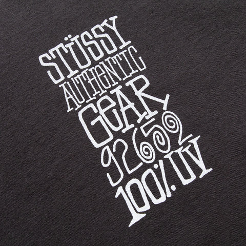 Stussy Authentic Gear Pigment Dyed Tee - Faded Black