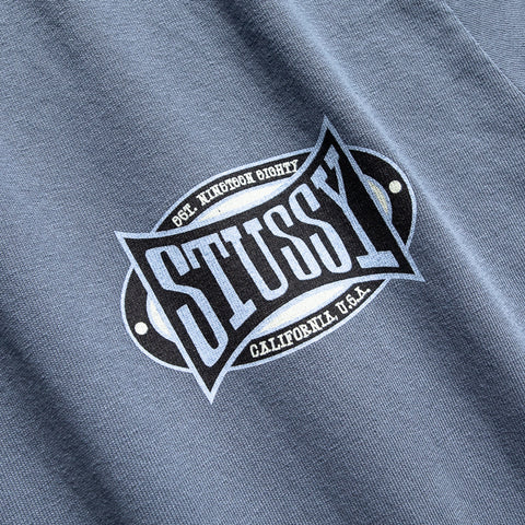 Stussy Champion Oval Pigment Dyed Tee - Navy