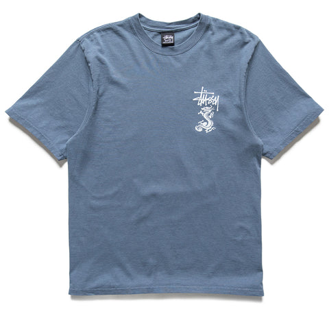 Stussy Double Dragon Pigment Dyed Tee - Navy