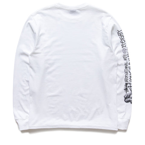 Stussy Long Haul L/S Tee - White