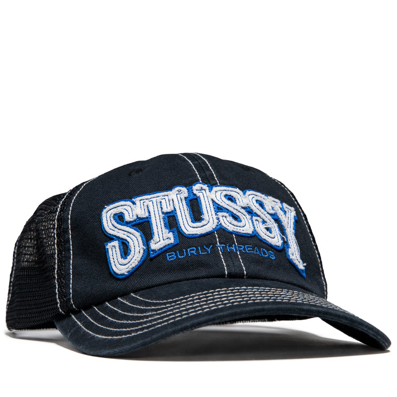 Stussy MD Burly Threads Trucker - Black – Sneaker Politics