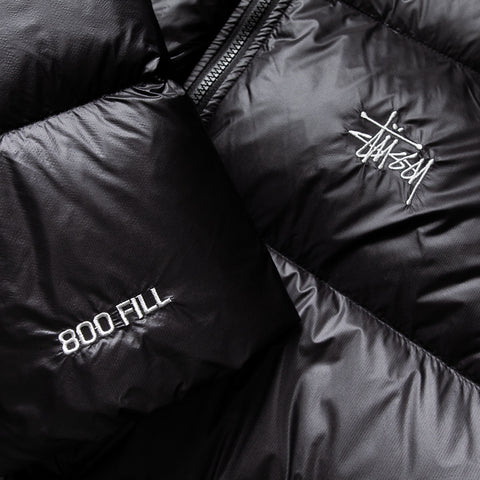 Stussy Micro Ripstop Down Parka - Jet Black