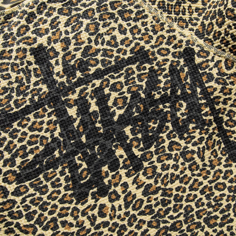 Stussy Raglan Thermal Basic Stock - Leopard