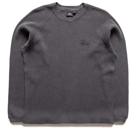 Stussy Raglan Thermal Basic Stock - Washed Black