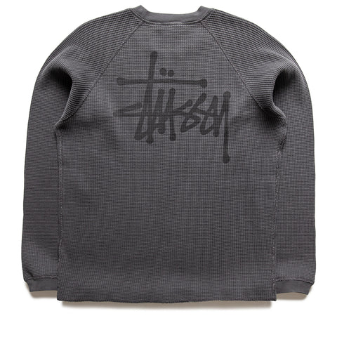 Stussy Raglan Thermal Basic Stock - Washed Black