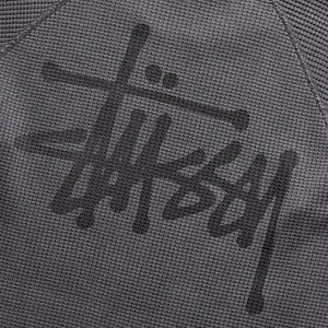Stussy Raglan Thermal Basic Stock - Washed Black