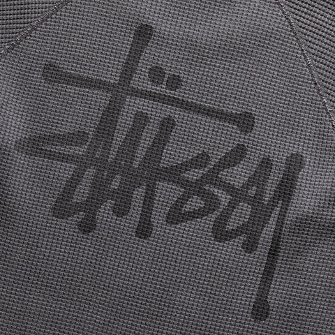 Stussy Raglan Thermal Basic Stock - Washed Black