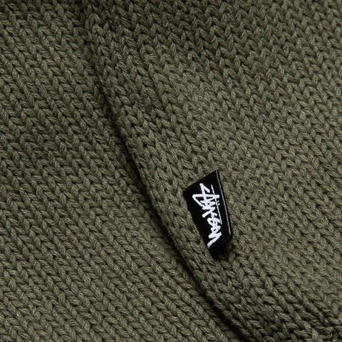 Stussy Roll V Neck Sweater - Olive