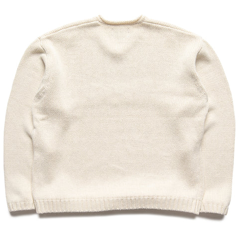 Stussy Roll V Neck Sweater - Natural