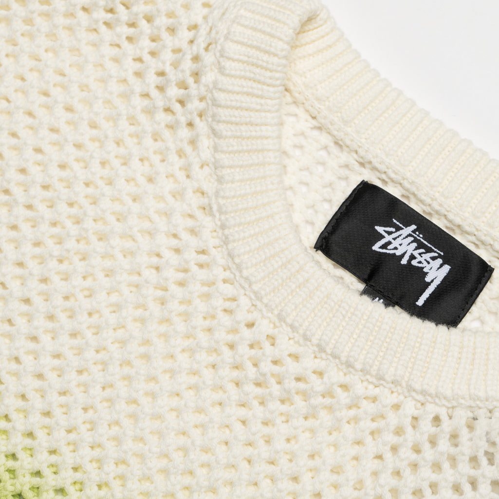 Stussy Pigment Dyed Loose Gauge Sweater - Bright Green