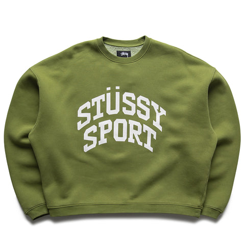 Stussy Sport Big Crackle Crewneck - Green
