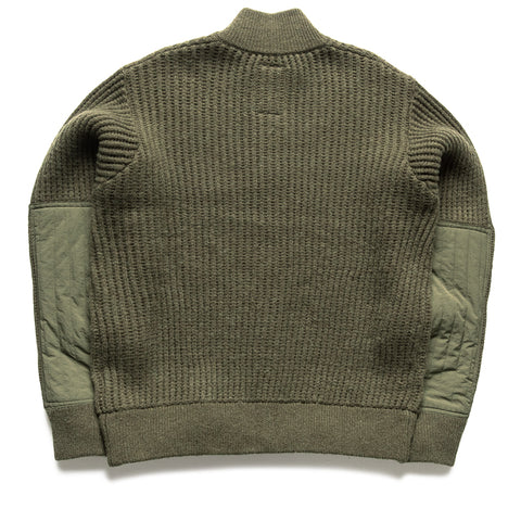 Stussy Lambs Wool Zip Sweater - Green