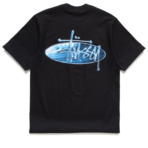 Stussy Wave Oval Tee - Black