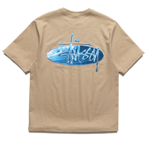 Stussy Wave Oval Tee - Khaki