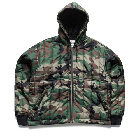 Stussy Quilted Nylon Work Jacket - Woodland Camo