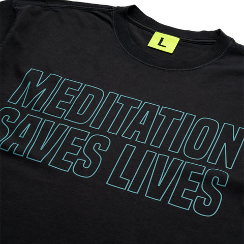 Supervsn Meditation Saves Lives Tee - Vintage Black