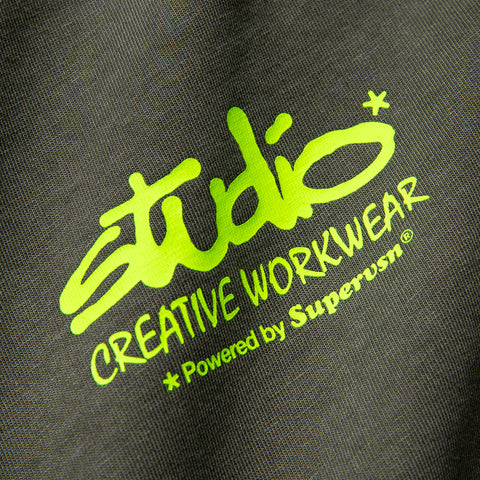 Supervsn Studio Label Logo Tee - Vintage Grey