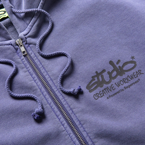 Supervsn Studio Third Eye Zip Hoodie - Heron