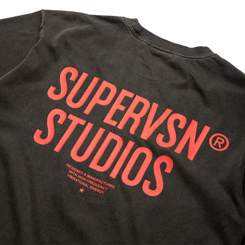 Supervsn Stack Logo Tee - Vintage Grey