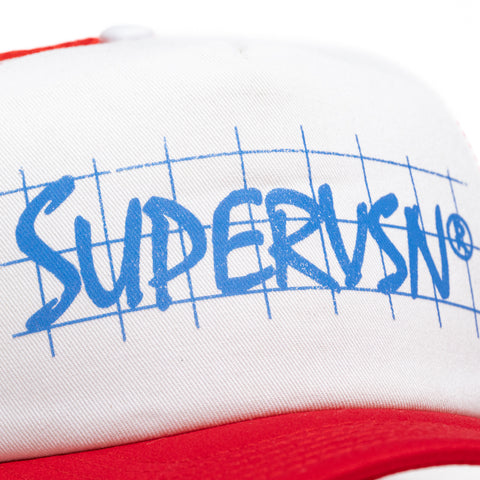 Supervsn VSN Grid Trucker Hat - Red