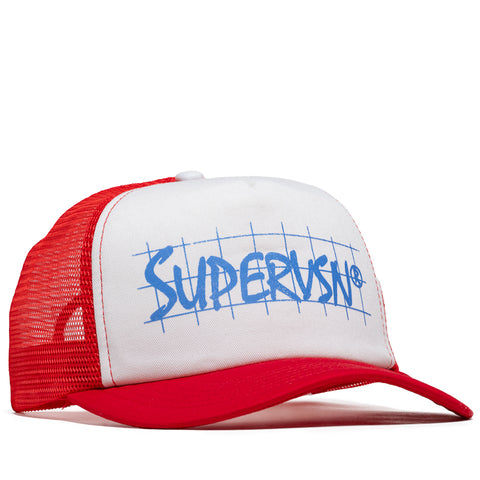 Supervsn VSN Grid Trucker Hat - Red