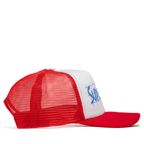 Supervsn VSN Grid Trucker Hat - Red