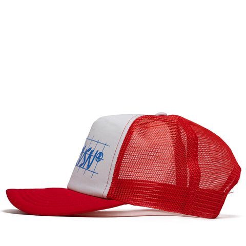 Supervsn VSN Grid Trucker Hat - Red