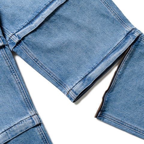 BEAMS x Timberland Denim Carpenter Zip-Off Pant - Light Wash