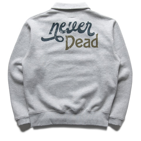 thisisneverthat x Grateful Dead SYF Half Zip Polo Sweatshirt - Heather Grey