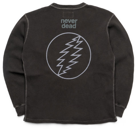 thisisneverthat x Grateful Dead SYF Waffle L/S Sweater - Black