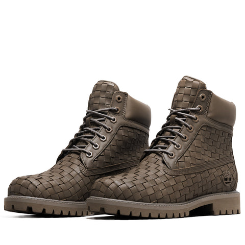 Timberland Textured Premium 6" Lace Up Boot - Olive Full Grain