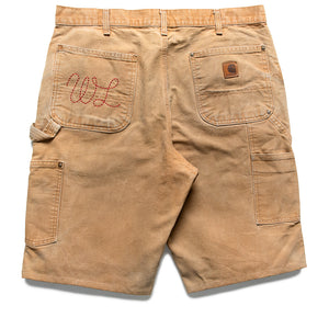 Warren Lotas Serenity Vintage Carhartt Double Knee Shorts - Tan/Cardinal